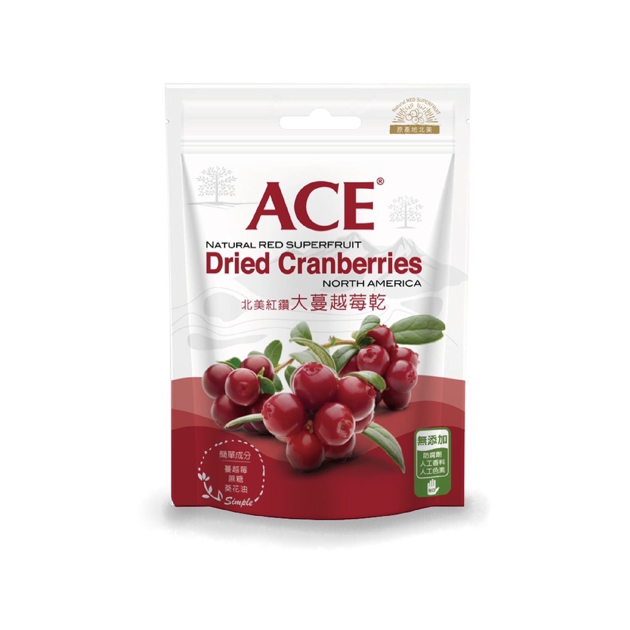 【買一送一】【ACE】北美紅鑽大蔓越莓乾180克